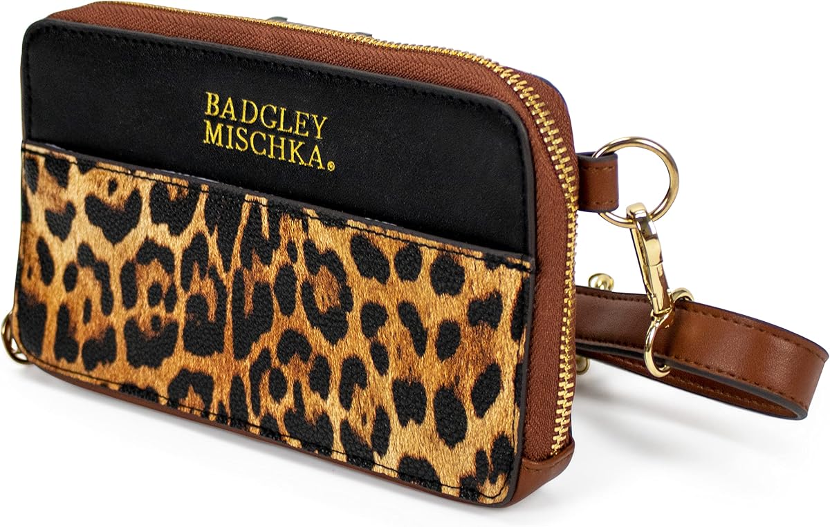 Badgley Mischka Weekender Bolso de mano para viajes, bolso de mano con estampado animal