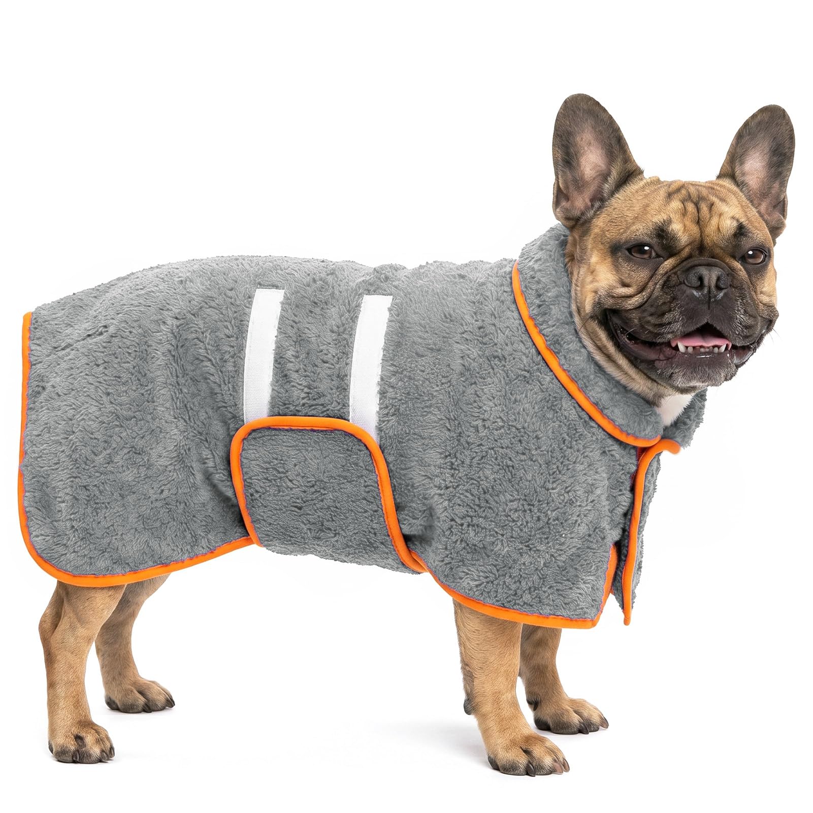 Bienbee Dog Bathrobe, Super Absorbent for Small to Large Dogs, Grey M โ image 1