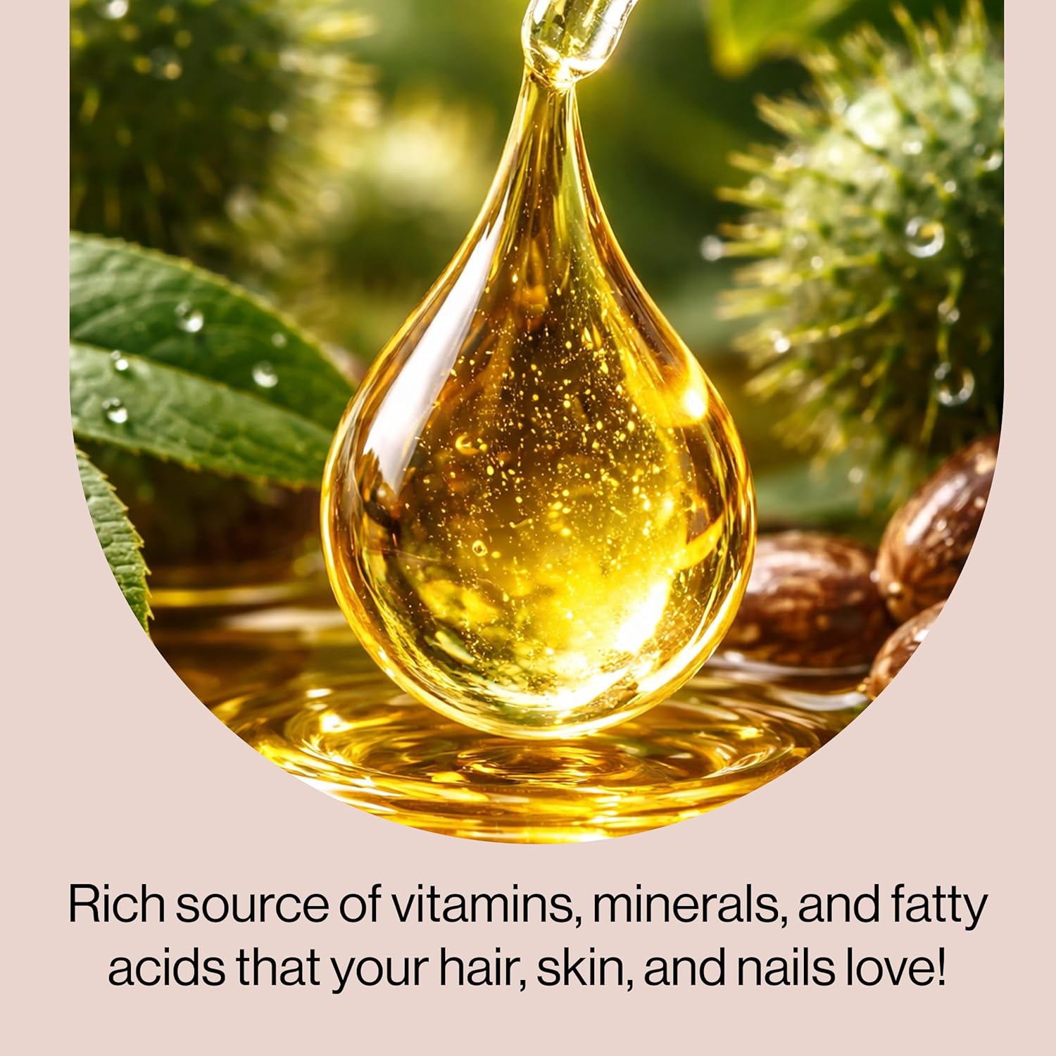 Kitsch Organic Castor Oil for Hair Growth - 100% Pure Castor Oil, Organic Cold Pressed Unrefined Glass Bottle for Face, Skin, Lashes, Brows, Scalp, Nails & Belly Button | Ideal Gifts for Women- 16 oz - Image 6