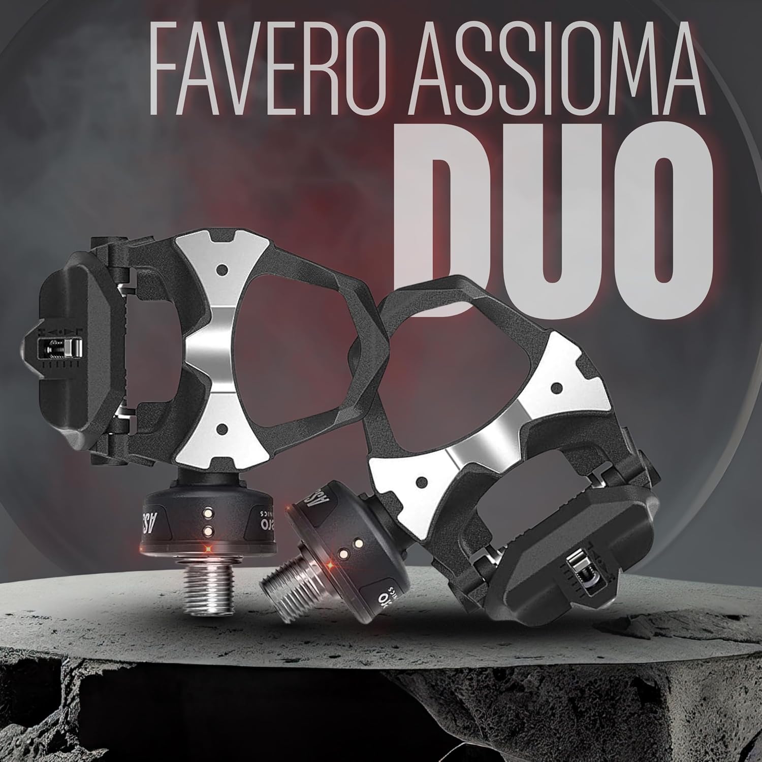 Favero Assioma Duo Upgraded Double-Sided Power Meter Pedals Bundle — Includes 2 Pairs Black Cleats, StarlitGem Cleaning Cloth and Multi Tool Kit — Waterproof, Accurate & Easy to Install