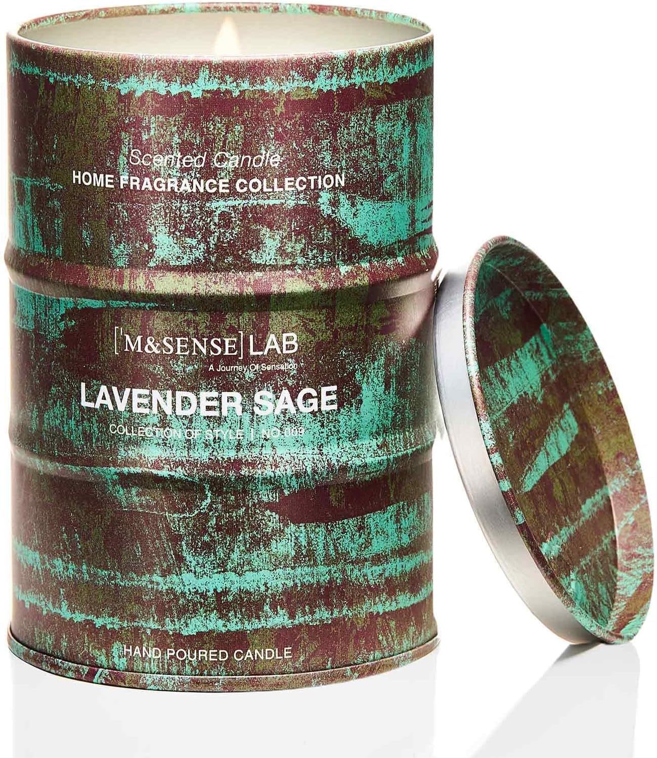 M&SENSE Lavender Sage Scented Candles Natural Non Toxic, Aromatherapy Candle for Stress Relief Meditation Relaxing, Housewarming Gifts for Women Men, 11.3oz 70 Hour Long Burning