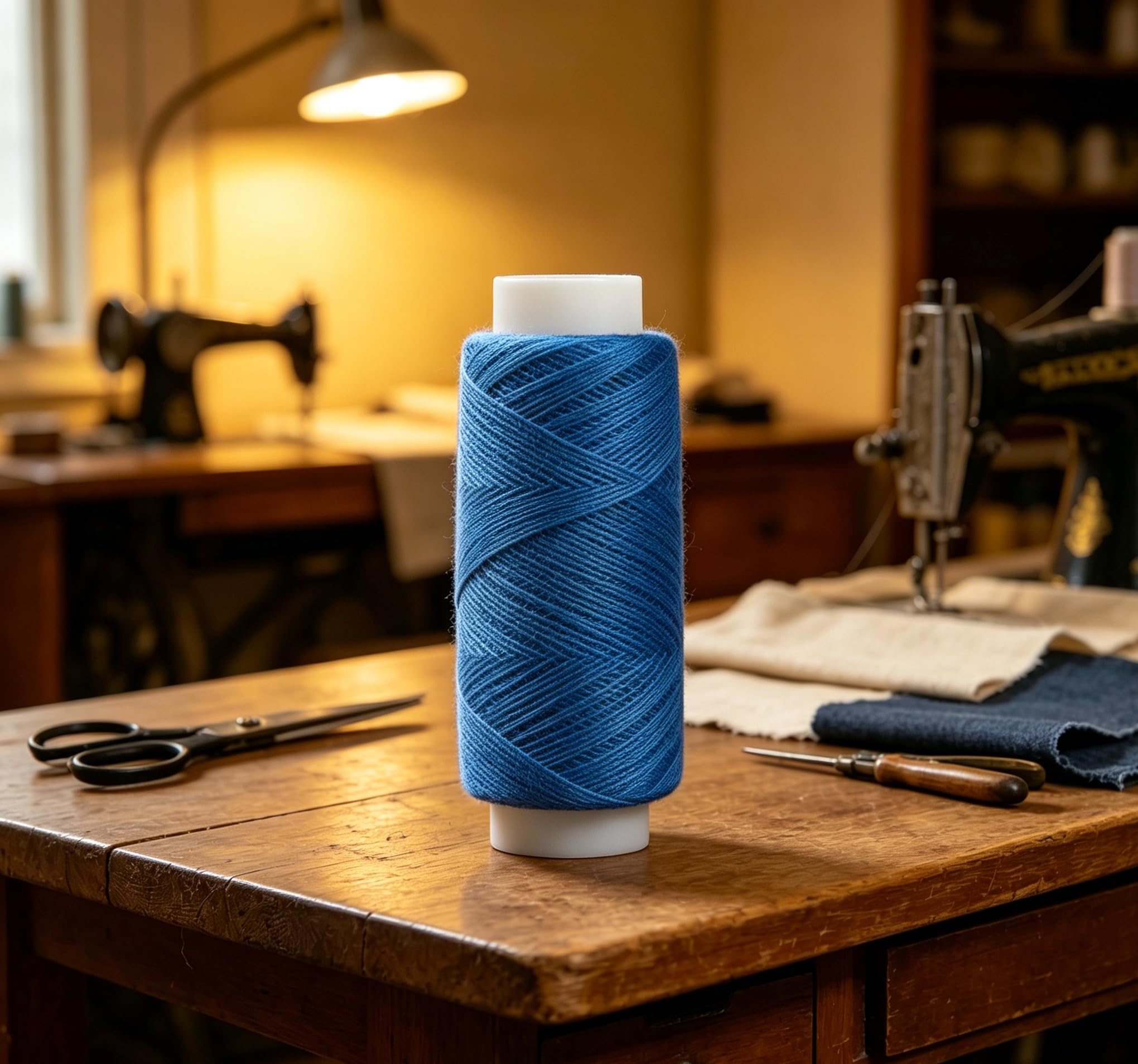 1 hilo de coser extrafuerte de poliéster, con hilo de coser para manualidades de cuero, color azul