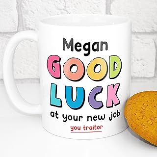 Personalised Leaving Mug - Good Luck At Your New Job You Traitor, Personalised Leaving Gift | Work Colleague Leaving Present, Leaving Gifts for Colleagues, Funny New Job Present