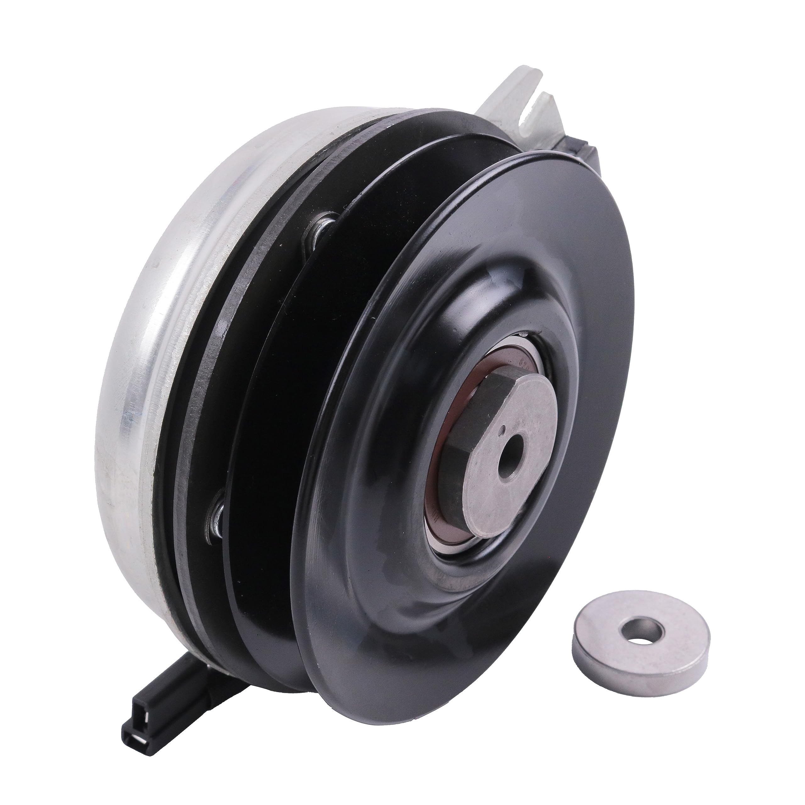 JEENDA Embrague eléctrico PTO 481228 compatible con Scag/ 5218-3, 5218-62 compatible con Warner polea de 6 pulgadas manivela de 1-1/8 pulgadas #057157, X0279, X0130, X0279, X0307, 7-06266
