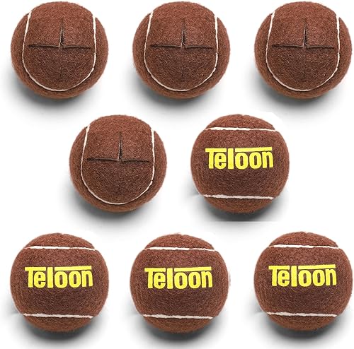 Teloon Walker - 8 pelotas de tenis precortadas para patas de muebles y protección del piso, pelotas de tenis precortadas
