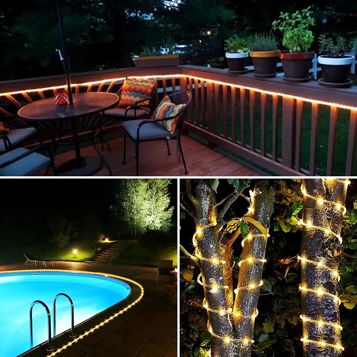 Cadena De Luces Para Exterior De 30 M, Lámpara De Jardín Con Mando A Distancia Y 30 Bombillas Led S14 Cadena De Luces Navidenas Impermeable 2 Juegos 96331729