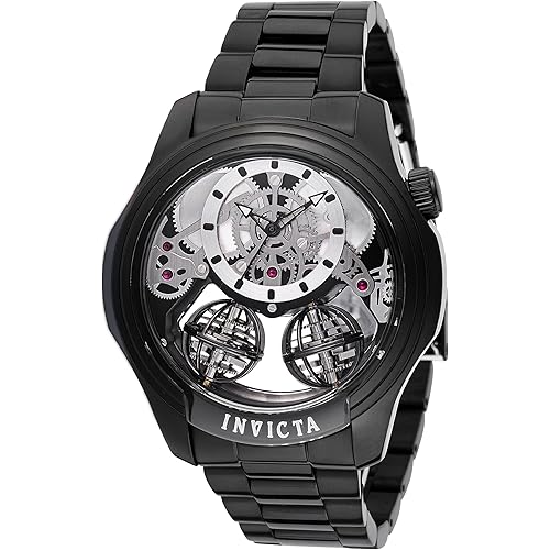 Invicta Specialty Men 46mm Stainless Steel Black Black dial PC21AF Quartz