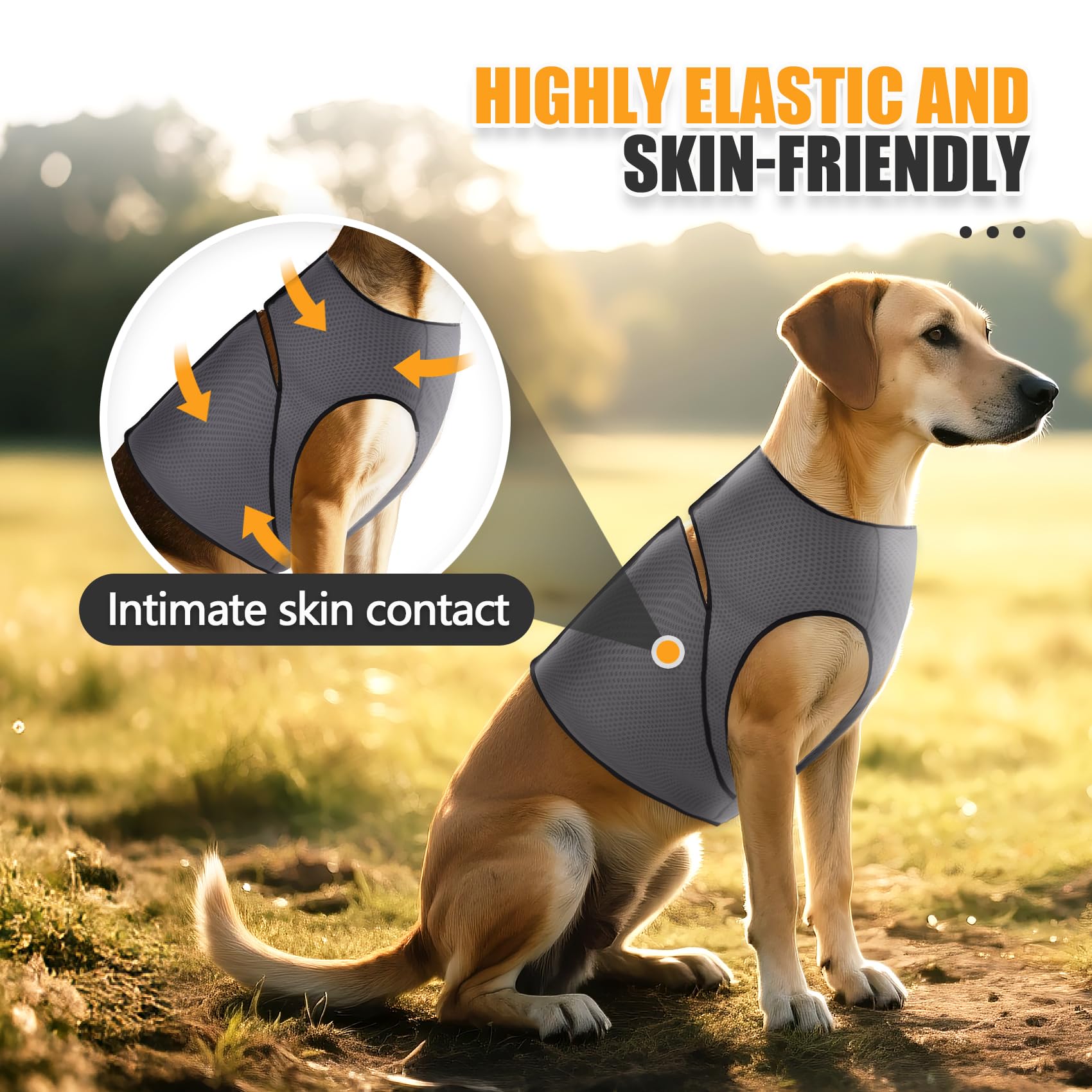 Chaleco de ansiedad para perros, abrigo calmante para aliviar la ansiedad, envoltura cómoda y chaleco ajustable de presión suave para mascotas, para truenos, viajes y fuegos artificiales