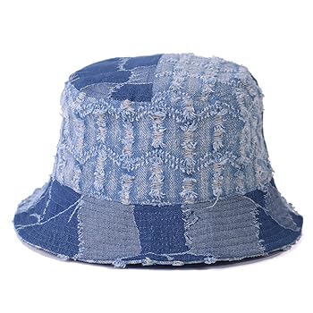 Amazon | [カンゴール] デニム パッチワーク バケットハット HAT