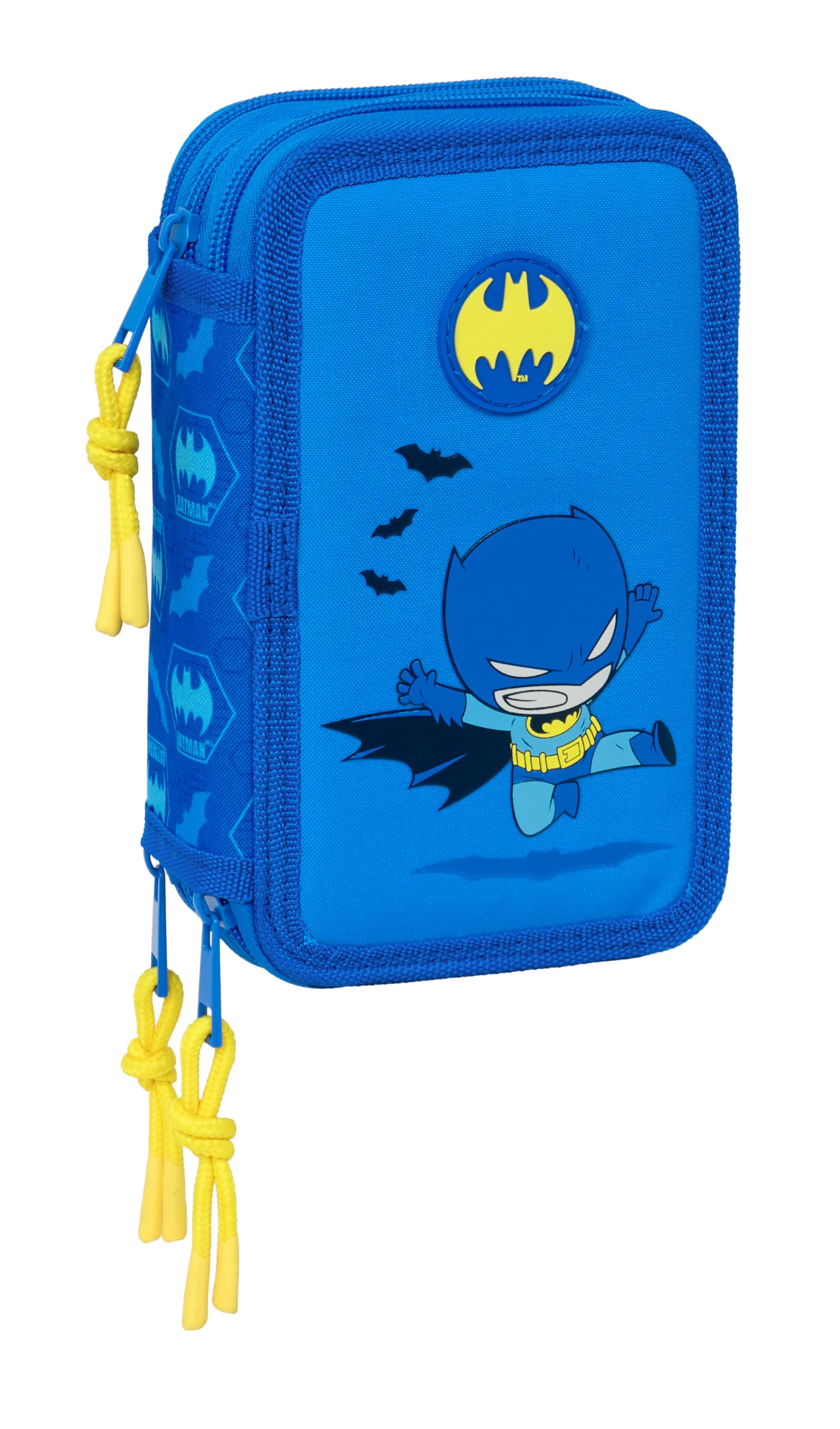 Safta BATMAN Preschool – School Pencil Case with 37 Tools Included, Children's Pencil Case, Child, Ideal for Children from 5 to 14 Years, Comfortable and Versatile, Quality and Resistance, 12.5 x 5.5