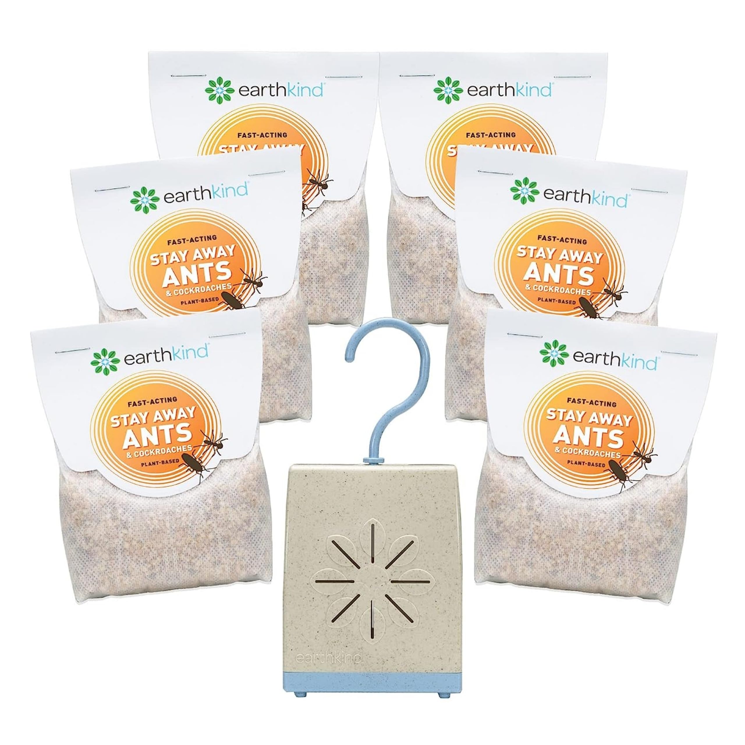 Stay Away EarthKind Ants & Cockroaches Deterrent Pouches - Easy-to-Use, Botanical Pest Control - for Kitchen, Pantry, Countertops & Food Spaces - 6-Pack with Extended Release Pouch Pod