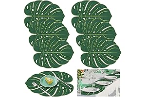 Tropical Oasis: Yingzhao Embroidered Felt Leaf Placemats, Infusing Nature's Charm into Your Table