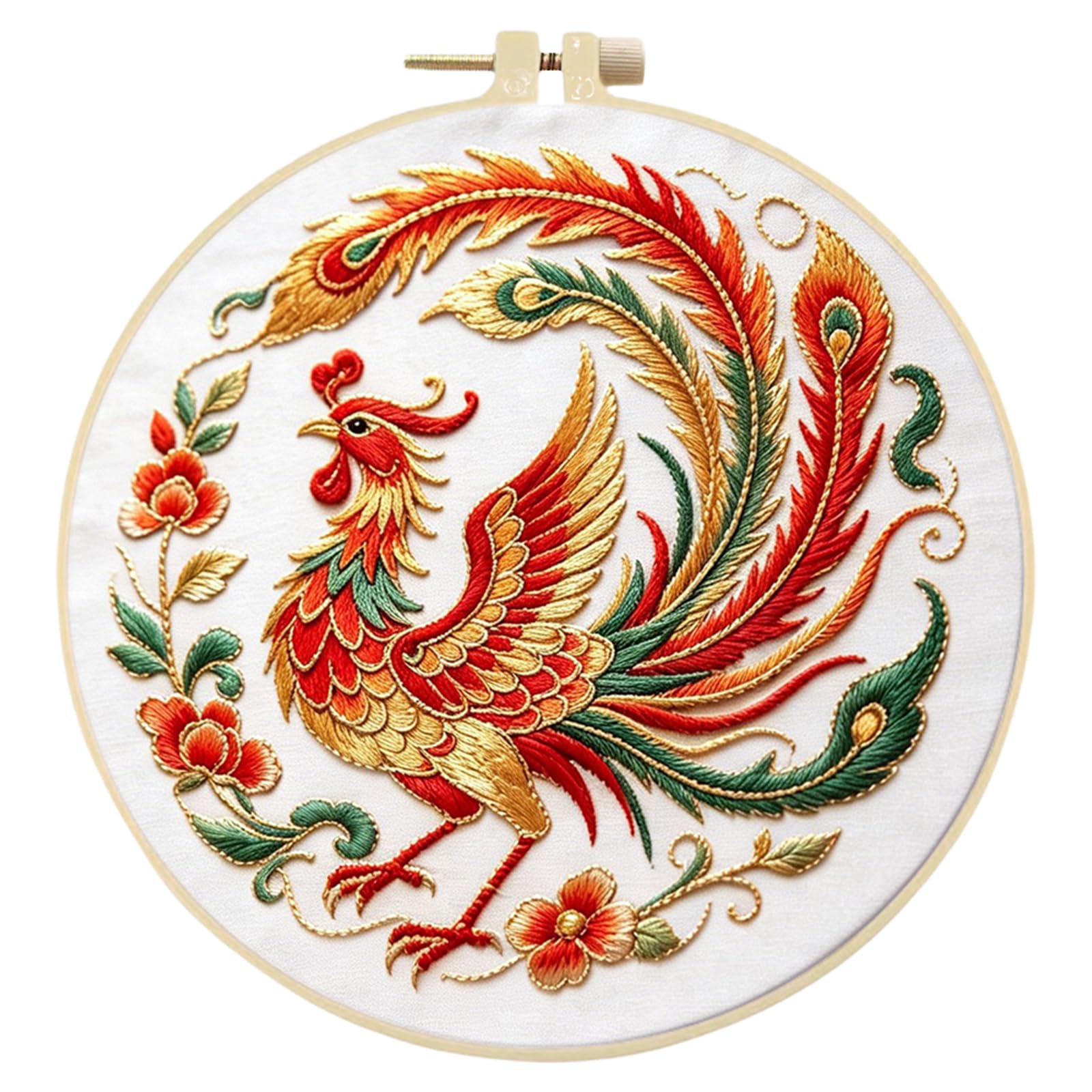 Animal DIY Embroidery Kit for Beginners Adults Craft Lovers Gift with 29x29cm Embroidery Hoop and Complete Tools