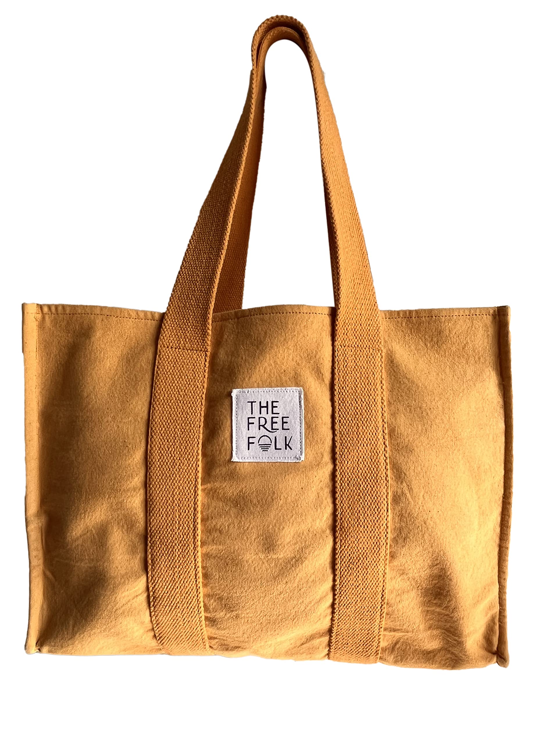 THE FREE FOLK Canvas Tote Bag for Women & Girls (Mustard) (B0BJLCS4SJ) Amazon Price History, Amazon Price Tracker