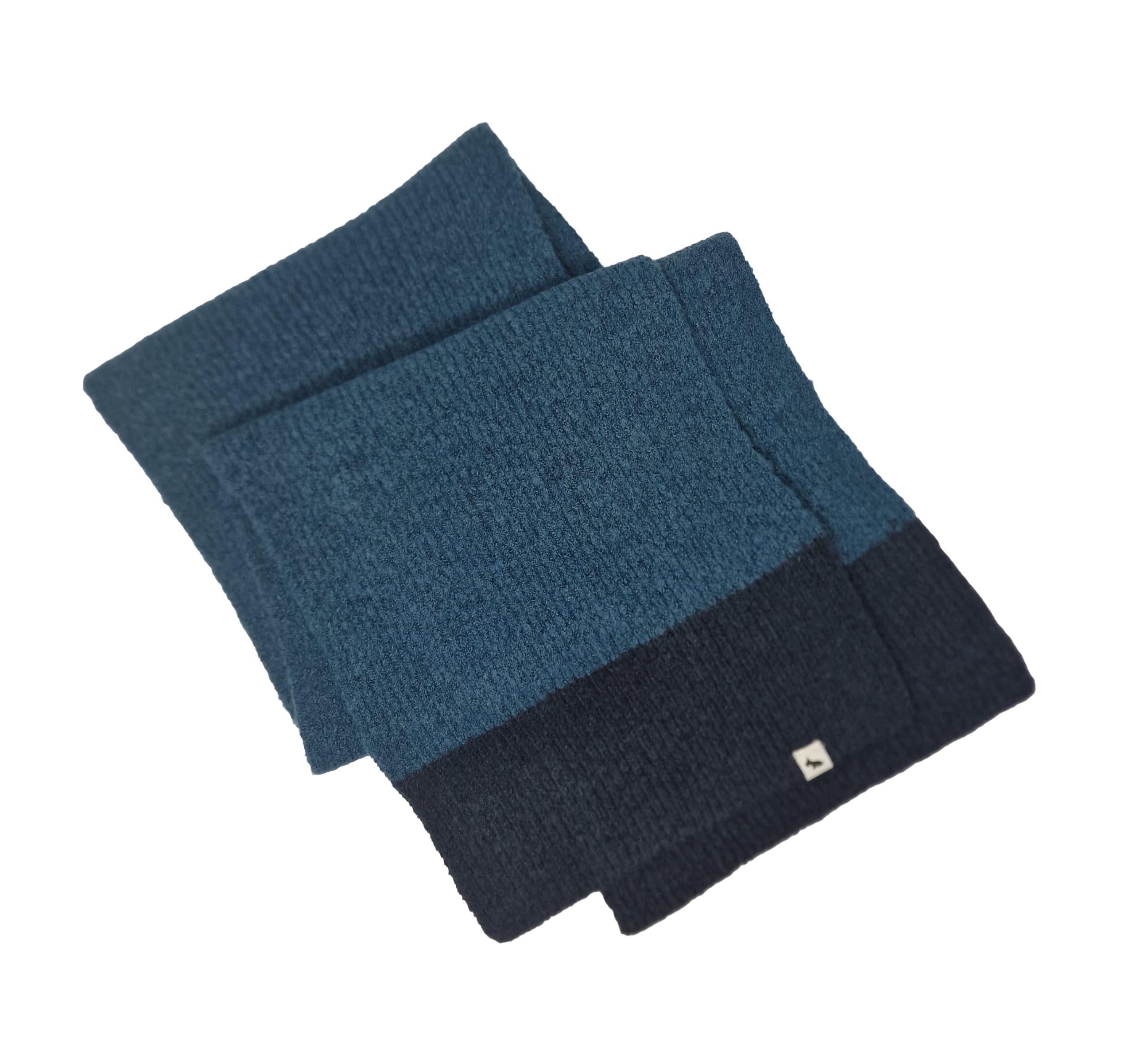 Radley Deepsea Blue Knitters Lane Knitted Ribbed Scarf In