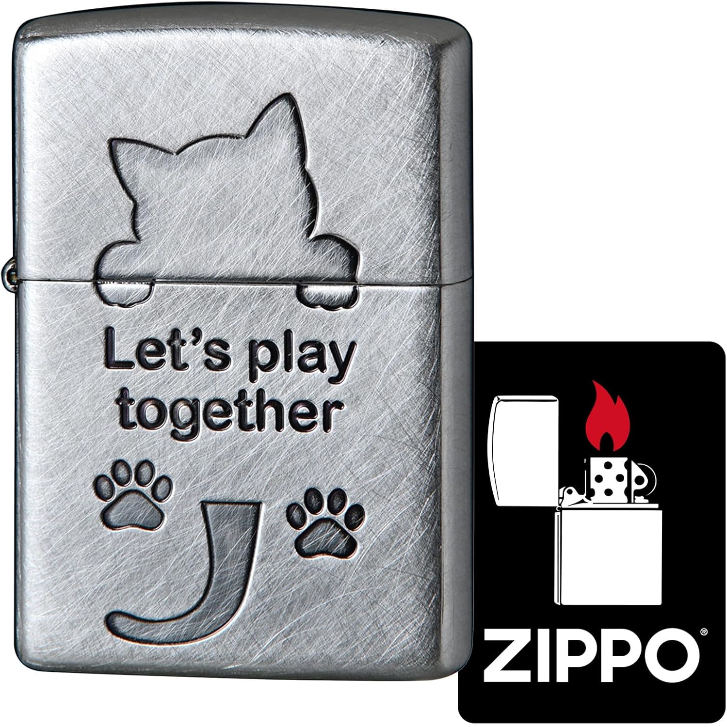 Zippo CAT-Series Cat Dog Lighter 2UDSI-CAT with Special Sticker
