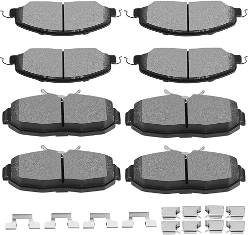 SCITOO - Juego de pastillas de freno de cerámica, 8 pastillas de freno para Ford Mustang 2005-2010