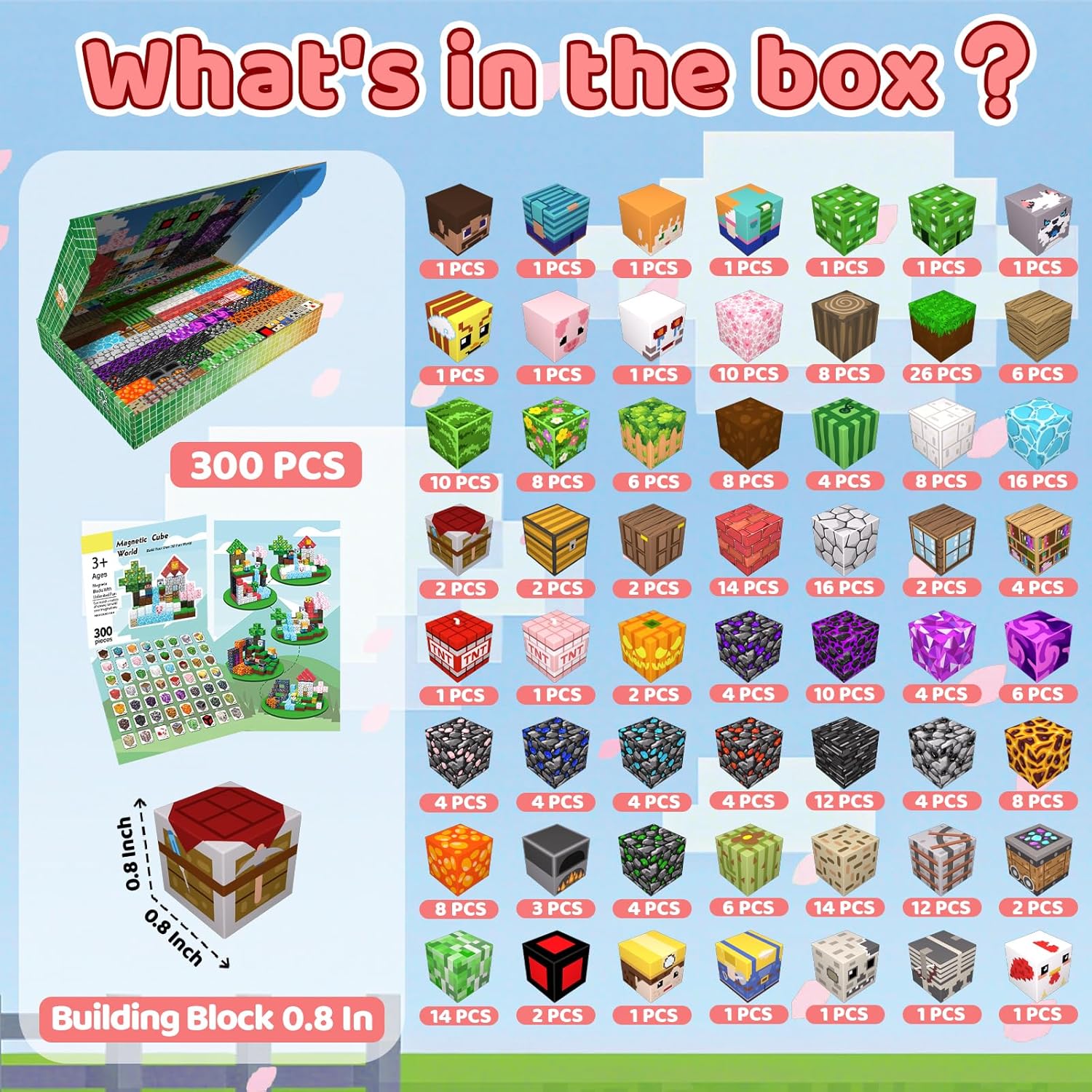 300 PCS Magnetic Blocks - Magnetic Building Blocks, Stacking Magnetic Blocks for Kids, Sensory Toy for STEM Montessori for Kids 3+ Boys and Girls Christmas Birthday Gifts - Image 2