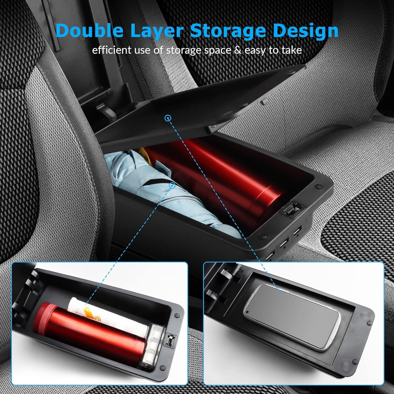 Copribracciolo Console Centrale Per Audi A3 8P / A5 2003-2013 - Pelle O Tessuto, OEM 8P0864245P