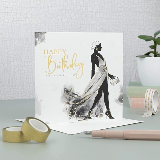 Ruby Ashley Birthday Cards for Women. Happy Birthday Card for Her with Luxury Gold Foil Detailing. Friend Birthday Card Female - Recyclable. Made in the UK Eco Friendly Birthday Card for Women