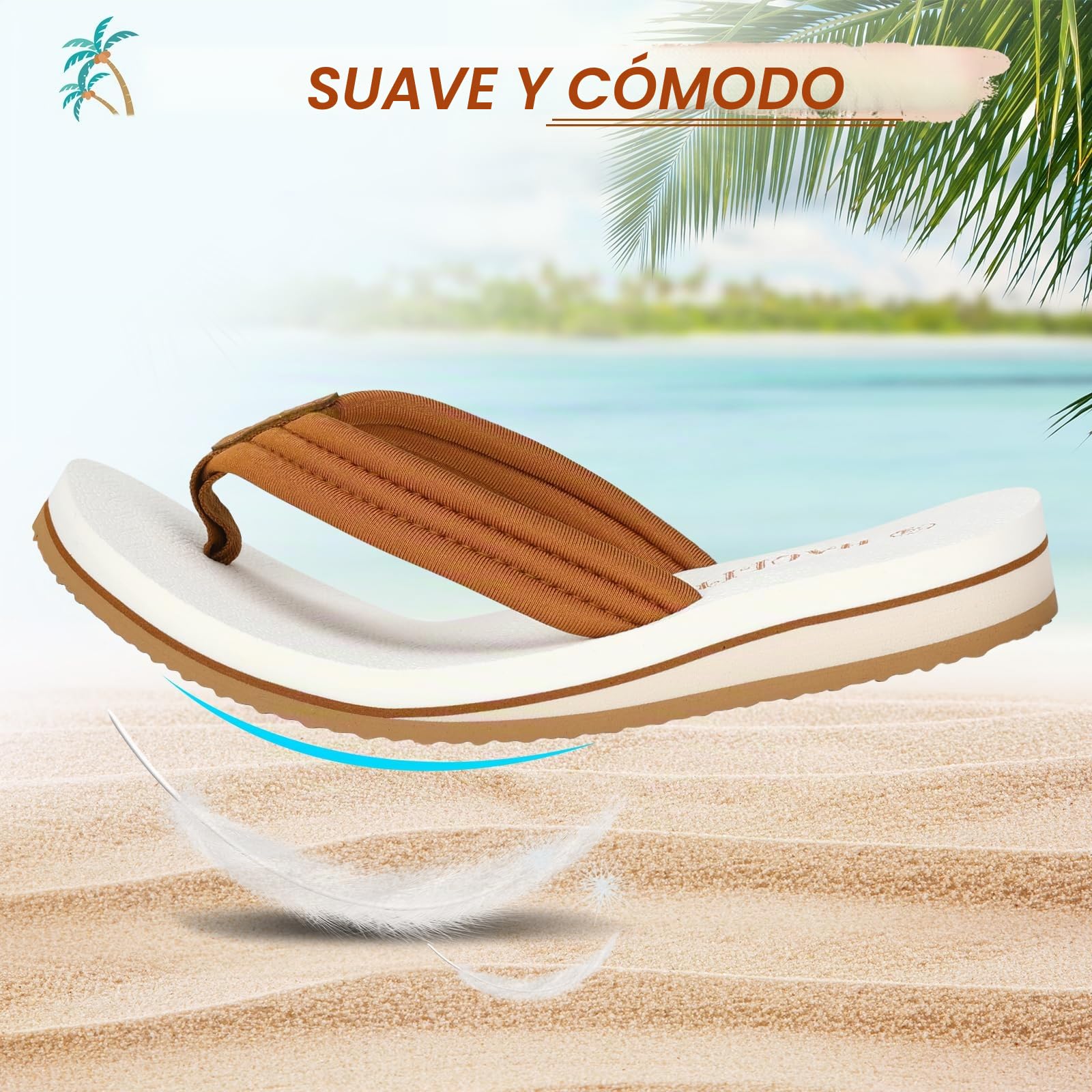 HAOLIRA Chanclas Mujer Moda Cómodas Tela Sandalias de Piscina Verano Playa Ligero Zapatos, Suela Antideslizante