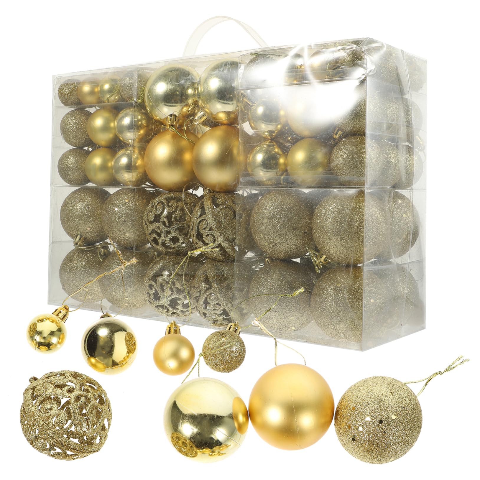COLLBATH 100pièces Boules de Noël à Suspendre au Sapin Accessoires de Décoration Pendentifs Décoratifs pour Scène