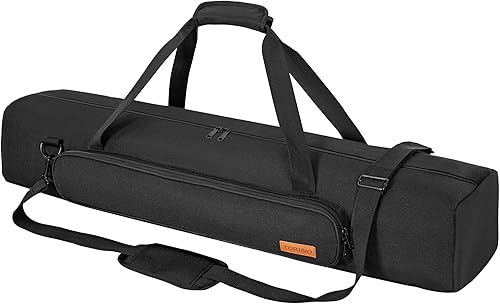 Funda de transporte para trípode, 35 pulgadas, bolsa de un solo compartimento con correa de hombro ajustable y asa, para soportes de
