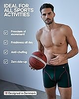 Vista 4 de DANISH ENDURANCE Calzoncillos tipo bóxer de rendimiento para hombre (paquete de 3) Absorbe la humedad, comodidad de secado rápido con ajuste extra