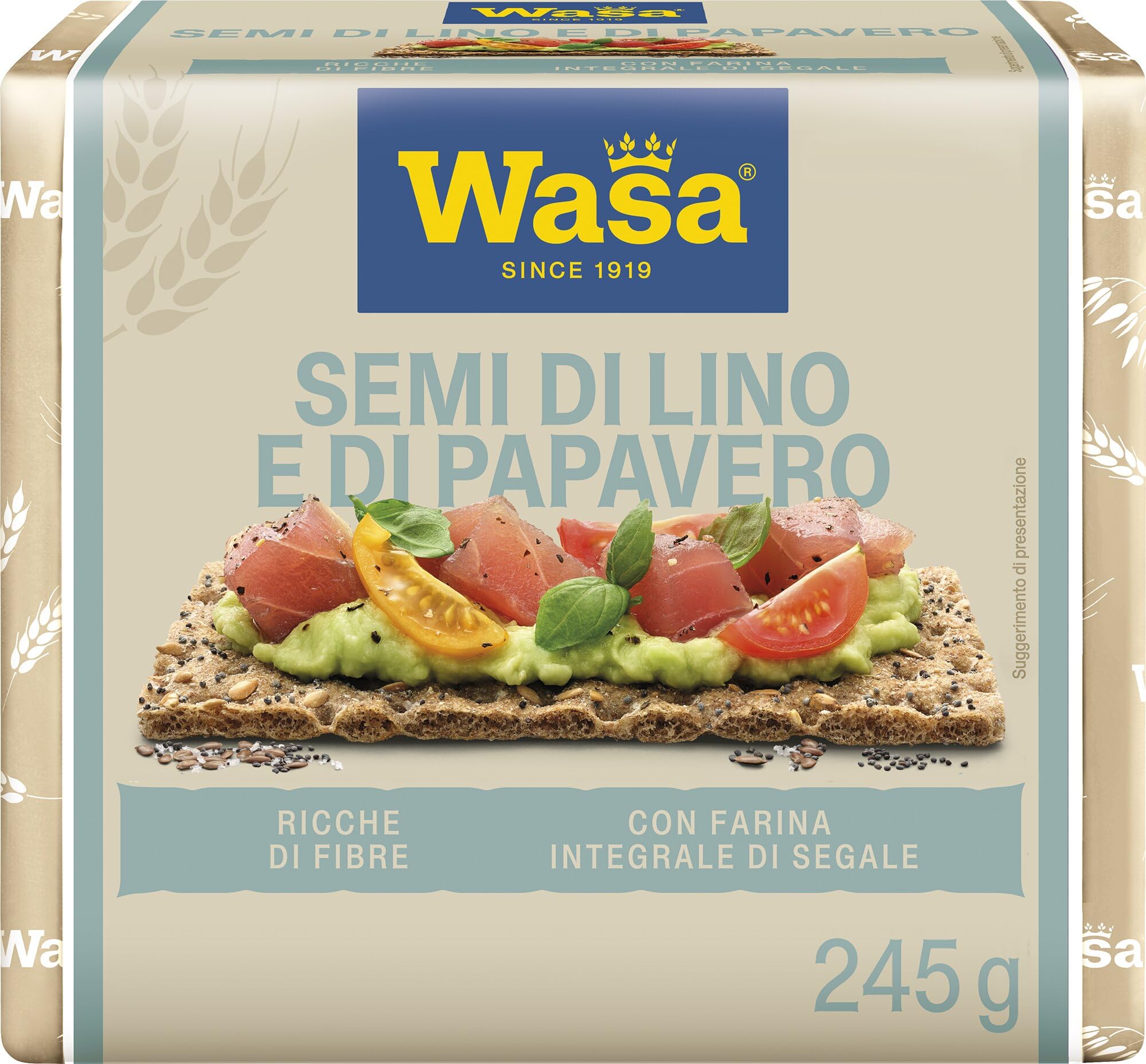 Wasa Semi di Lino e di Papavero, Ideali come Snack, 245 g