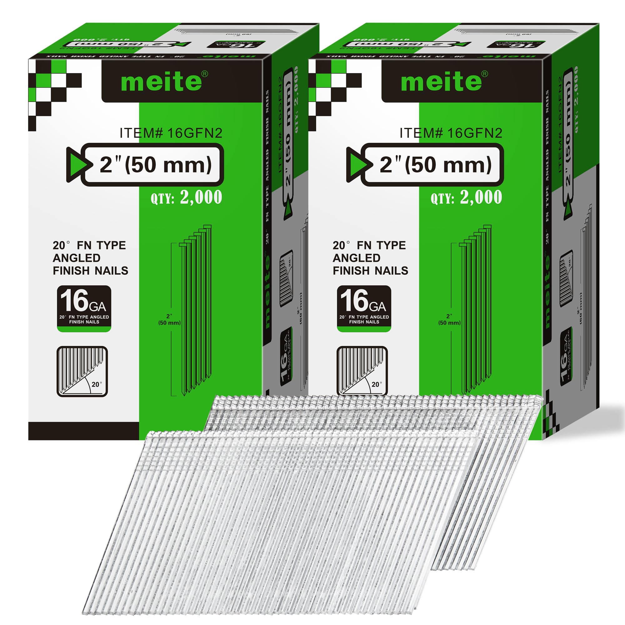Meite 2 Inch Finish Nails - 2000 PCS -14 Meite 2 Inch Finish Nails - 2000 PCS -14