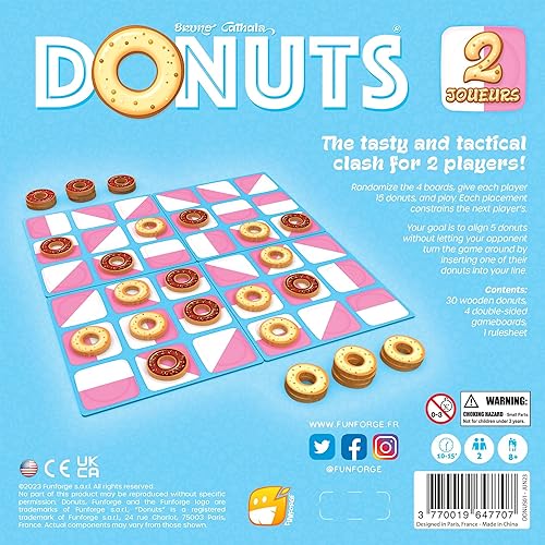 Miniatura 2 de Donuts - The Tasty & Tactical Clash para 2 jugadores, juego de mesa de colocación, juego abstracto para adultos y familiares, a partir de 8 años,
