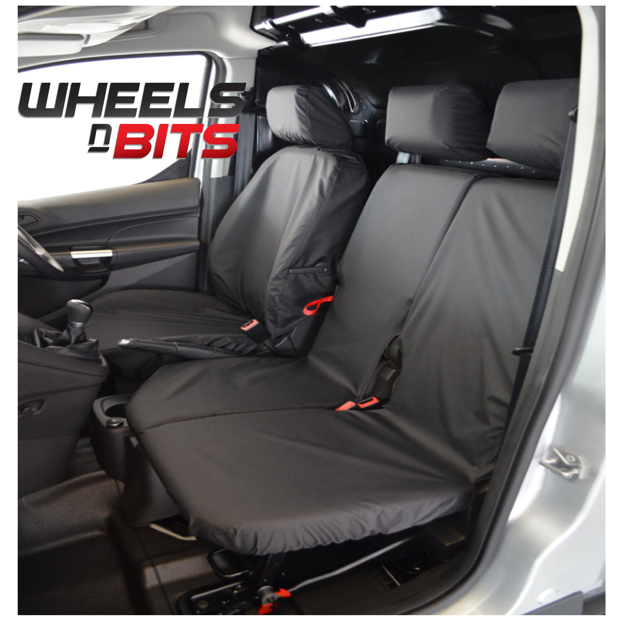 Wheels N Bits 100% Fit Tailored fitment Compatible with Ford Transit connect 2014> Heavy Duty (NYLON) Van Seat Cover Water Proof