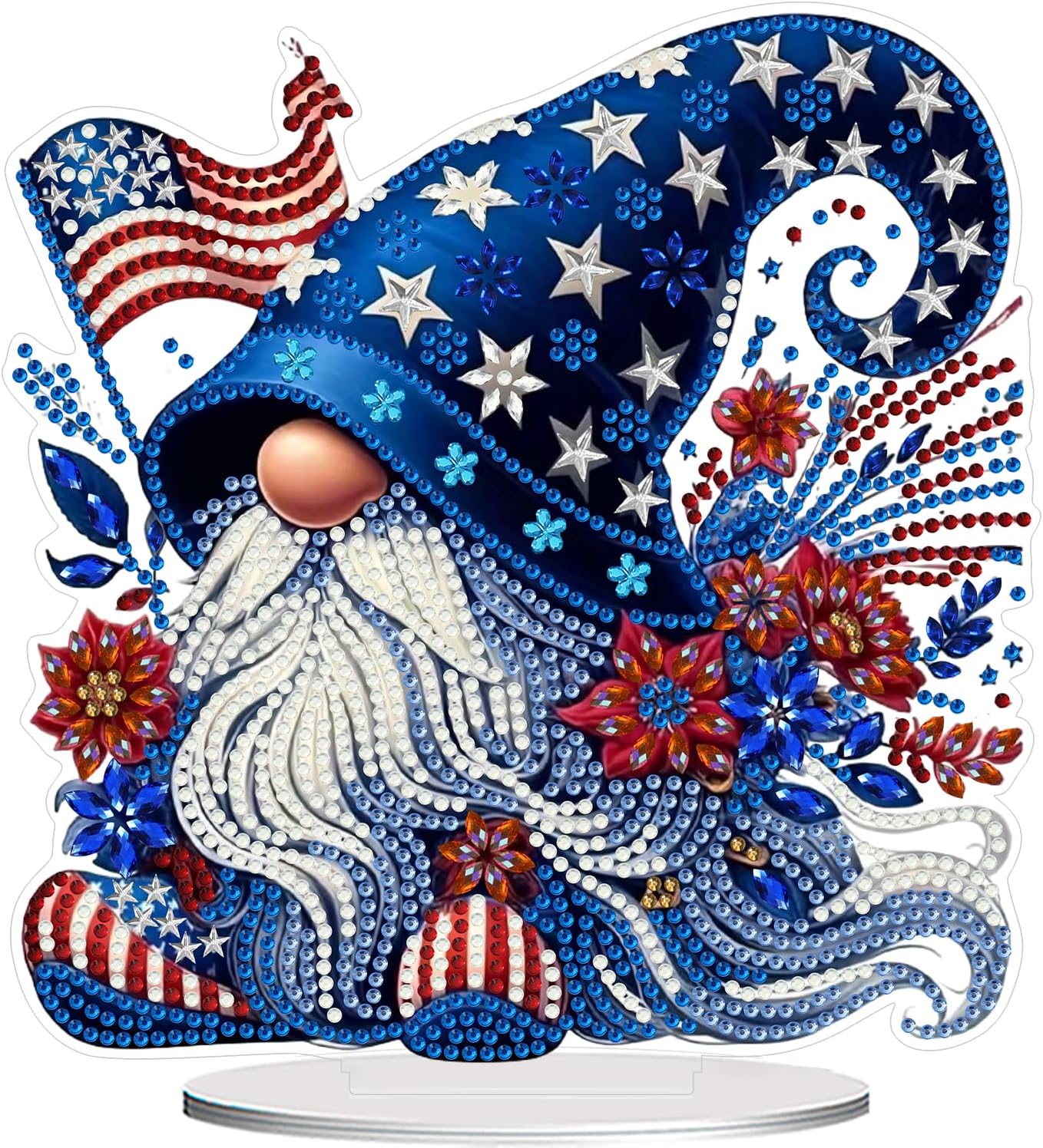 America 250 Years Patriotic Decor for Home 1776–2026 Commemorative Diamonds Art kit Decorations, Diamonds Painting Kit for Adult Tabletop Gift DIY 5D Diamonds Special Crystal Diamond 7.64x7.8 inch
