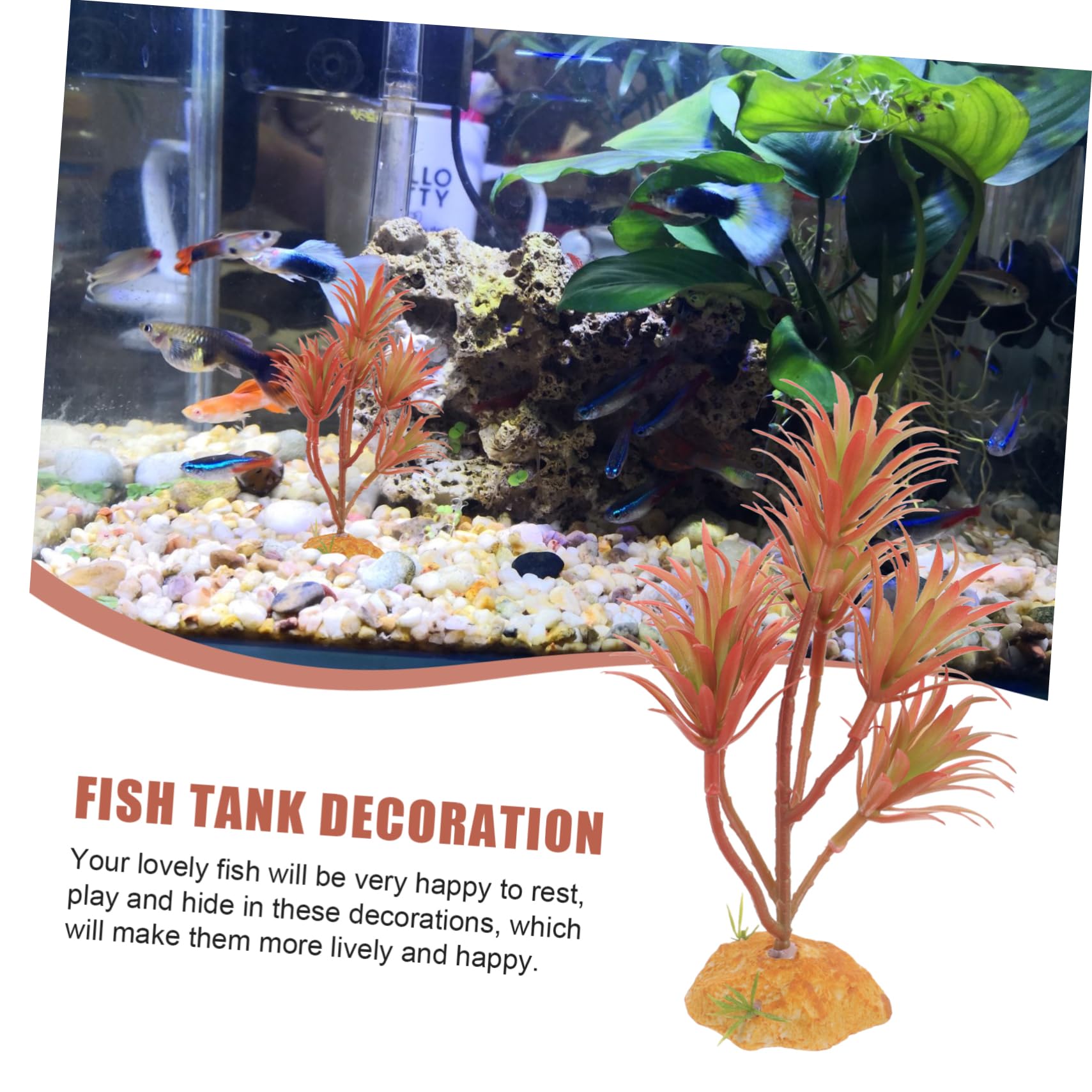 TOYANDONA 5 Pezzi Set Di Piante Simulato Impianti Piante D'acquari D'acqua Dolce Grandi D'acquario Pianta Finta Acquatico io Finte Decorazione Plastica