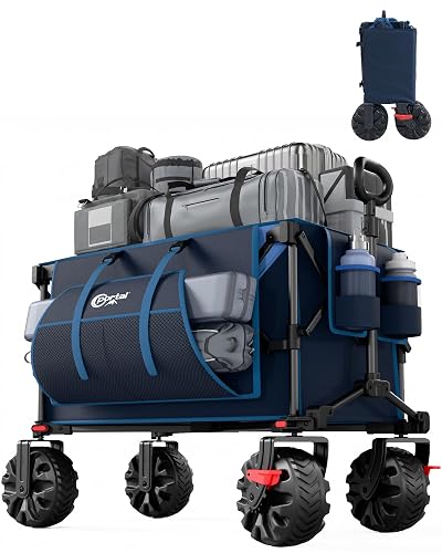 Portal Heavy-Duty Folding Wagon Cart with All-Terrain Wheels
