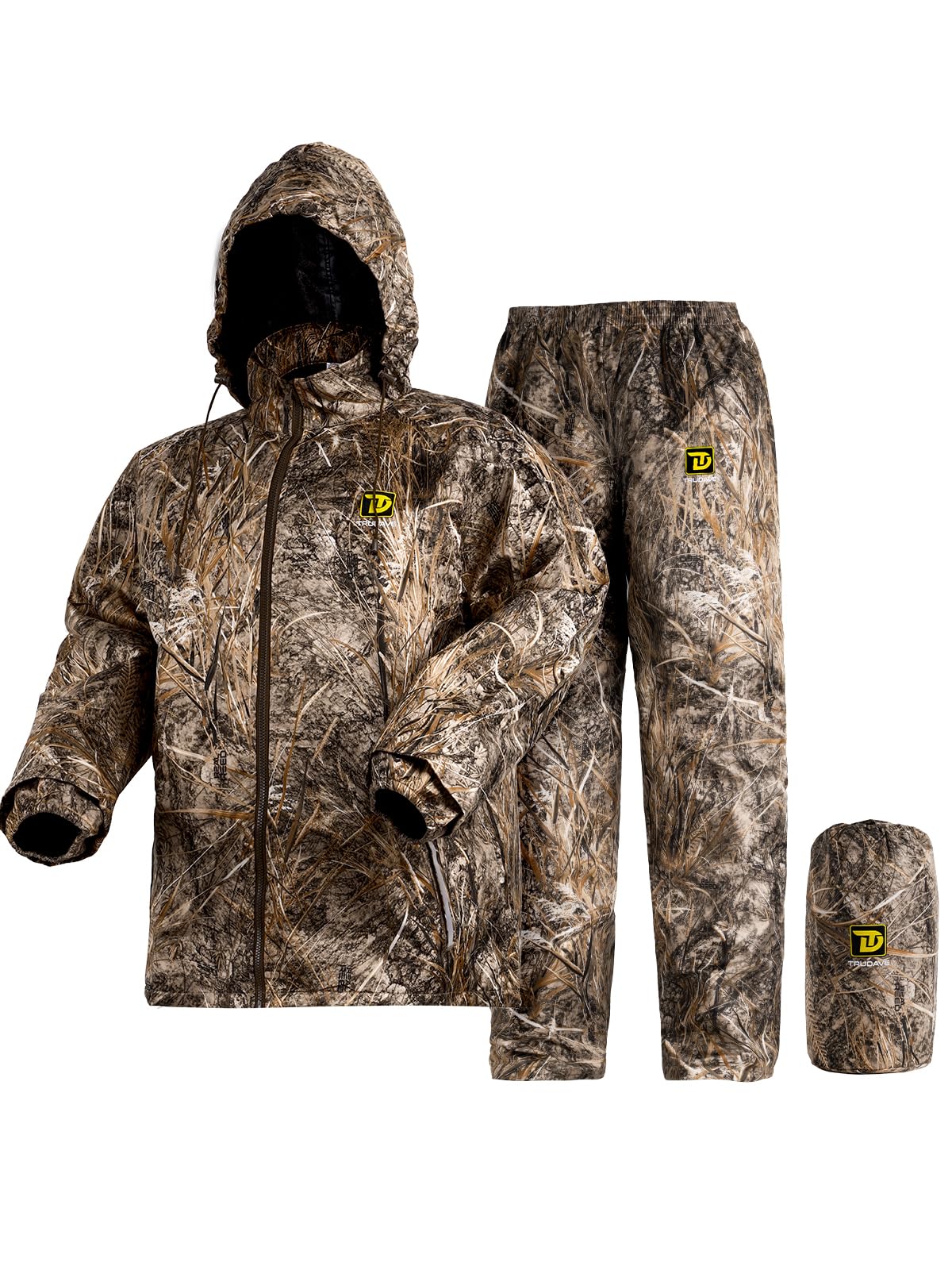 Trudave Waterproof Rain Suits,Rain Gear for Men & Women, 2 Pieces Breathable Lightweight Hydrolock Rainwear