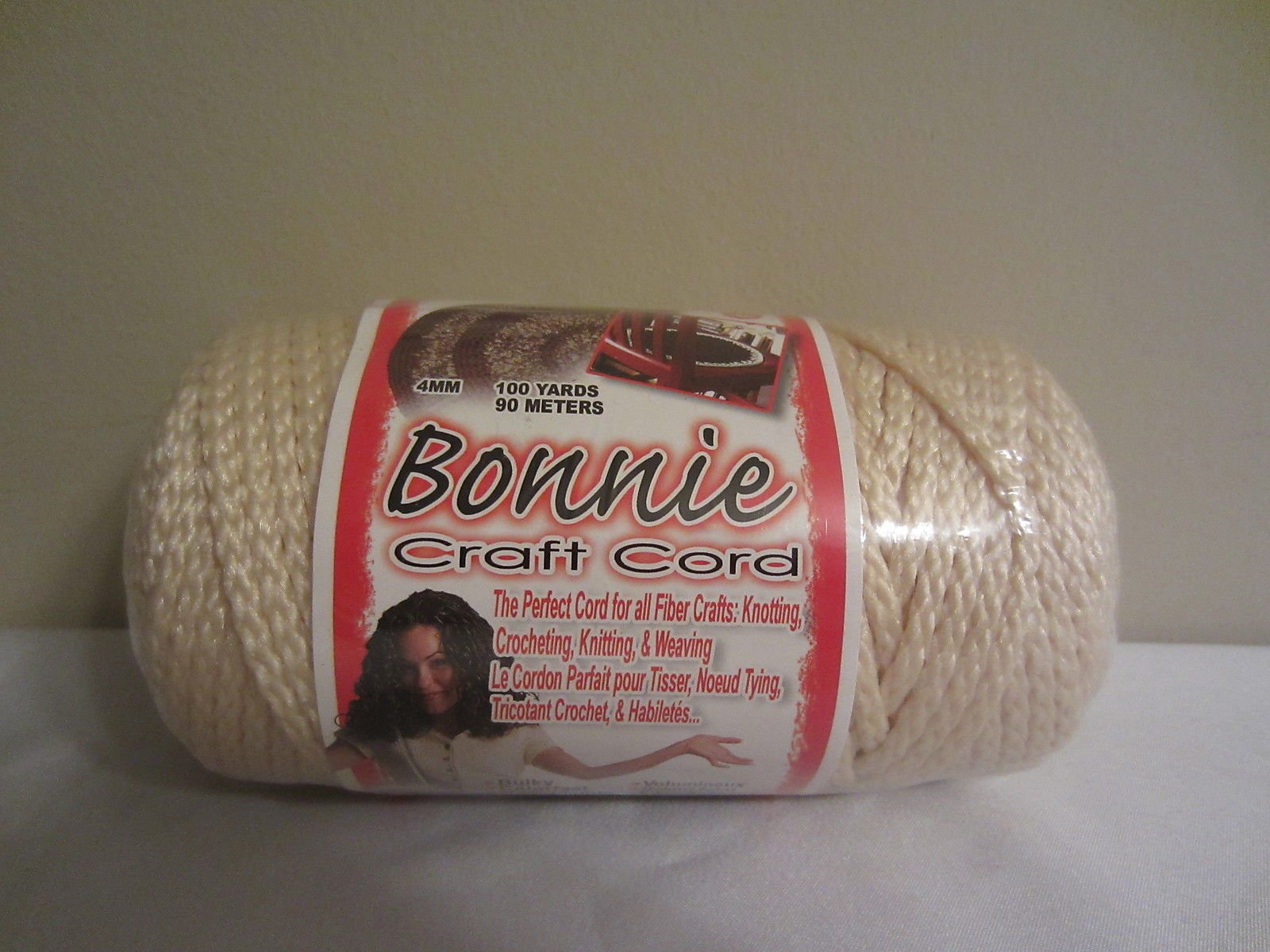 Bulk Buy: Flesh Bonnie Braid Macrame Craft Cord 4mm 100yds (2-pack)