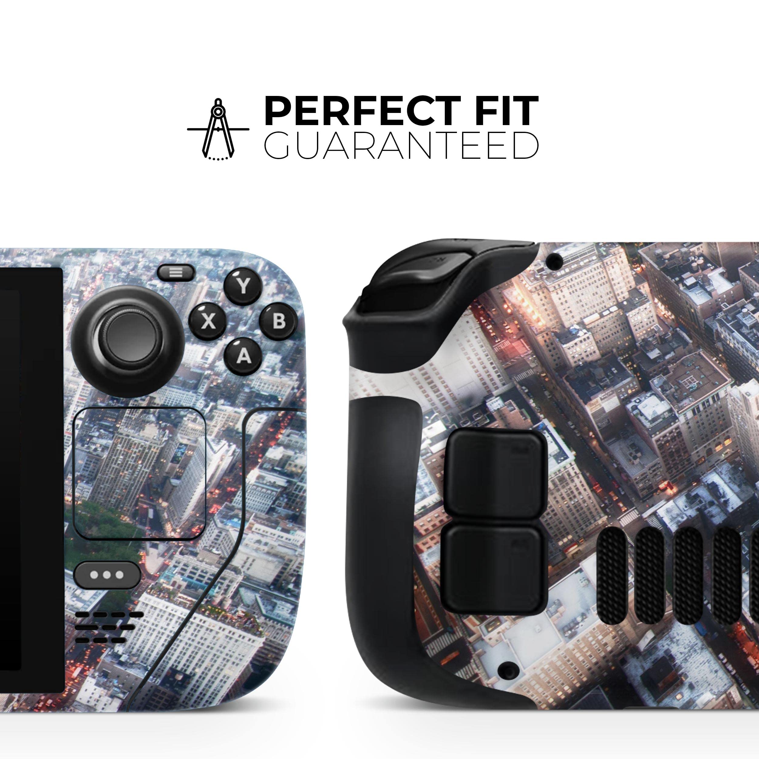 Design Skinz - Compatible with Steam Deck - Skin Decal Protective Scratch-Resistant Removable Vinyl Wrap Cover - Vintage Aerial Cityscape