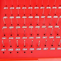 Vista 4 de HFS(R) Juego de calibradores de pernos de acero Minus con estuche 50 piezas (0,011-0,060")