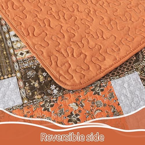 Vista 115 de BEDIFANY - Juego de colcha de algodón, tamaño queen, ligera, de estilo bohemio, suave, para decoración de la cama en todas las estaciones