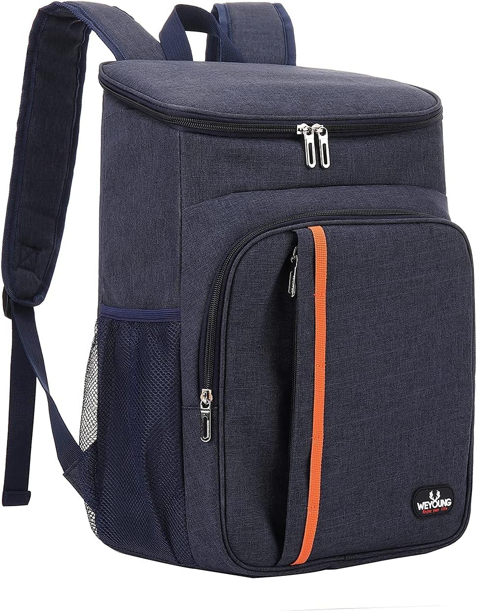 QINGLOU Mochila Nevera Isotermica, Bolsa de Picnic, Bolsa Térmica Porta Alimentos Bolsa de Compra para Picnic, La Playa, Almuerzo, Barbacoa - Mochila Grande (A.Azul Marino)