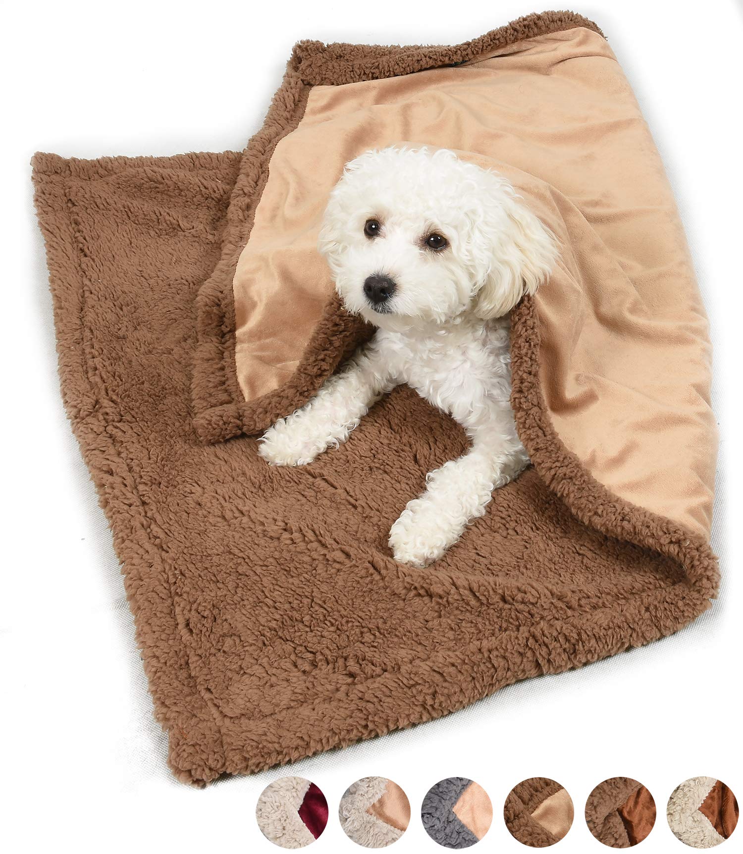 Puppy Blanket, Super Soft Sherpa Dog Blankets and Throws Cat Fleece Sleeping Mat for Pet Small Animals 45x30