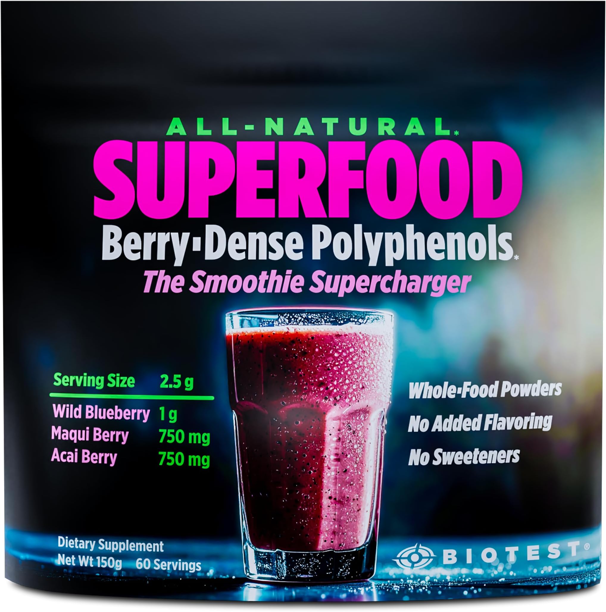 Biotest Superfood - Berry-Dense Polyphenols - 30 Servings