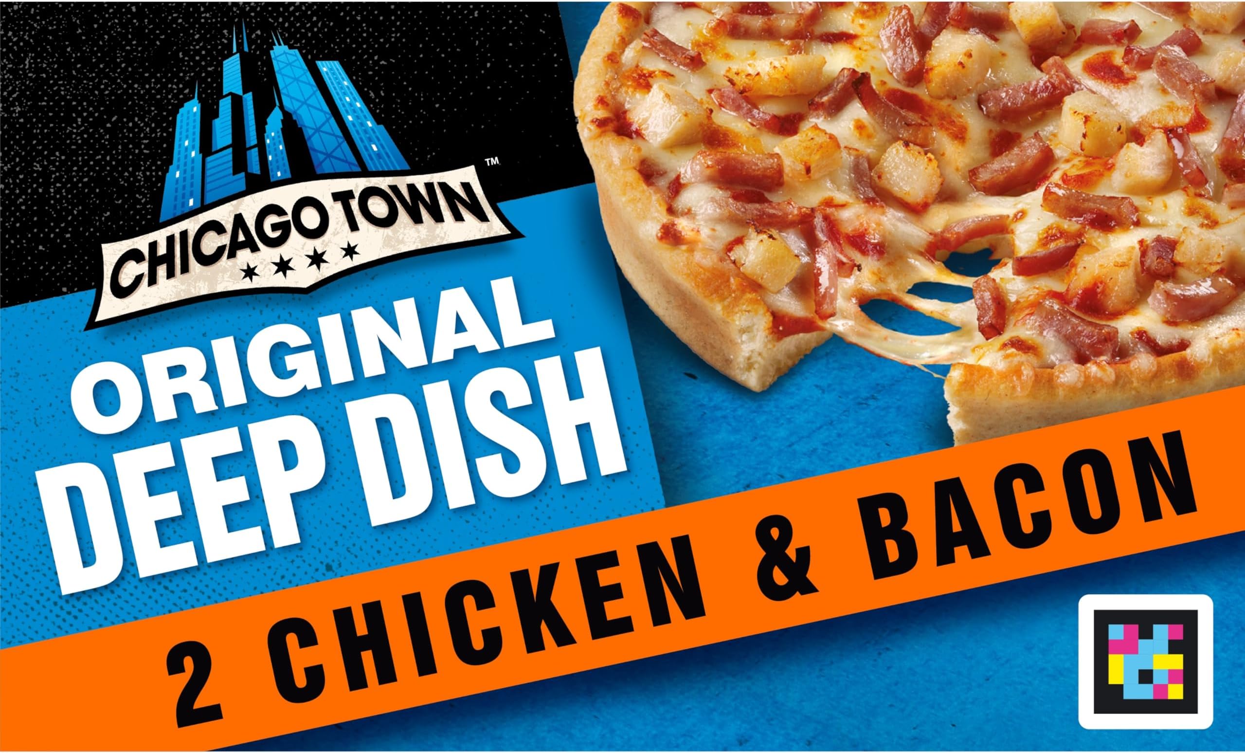 Chicago Town 2 Deep Dish Chicken and Bacon Club Mini Pizzas, 2 x 156g (Frozen)