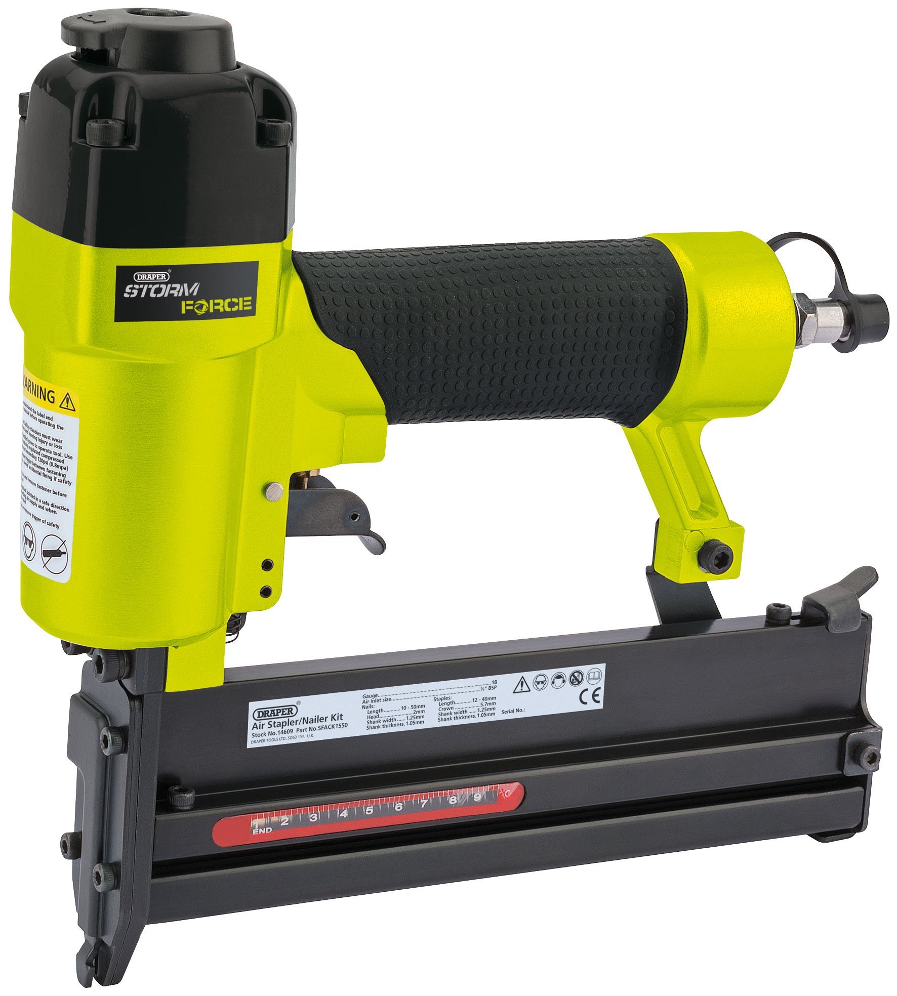Draper D 14609 Storm Force Air Stapler/Nailer, Multicoloured