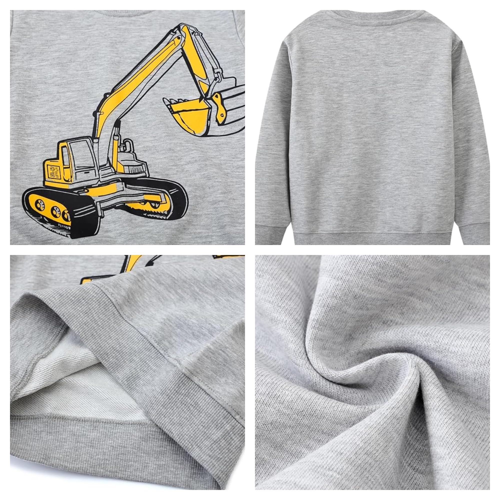 Sudaderas Niño Dinosaurio Algodón Pullover para Bebé Niño Cuello Redondo Sweatshirt Niño sin Capucha Otoño Invierno Ropa para Niños de 2-7 Años