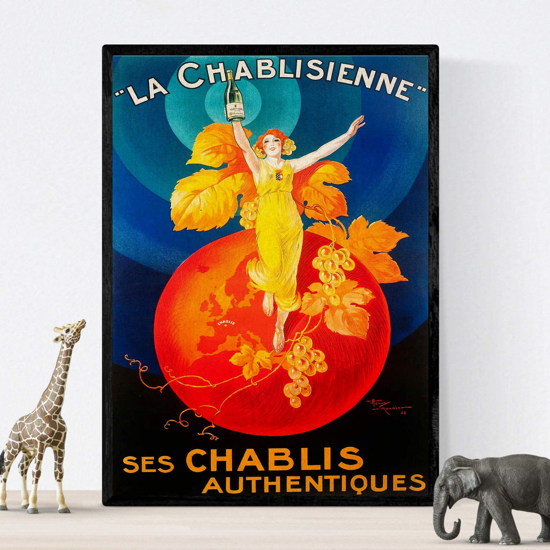 Nacnic Vintage Poster Vintage Ad Chablisienne. A3 size, 42L x 29.7W cm - Image 3