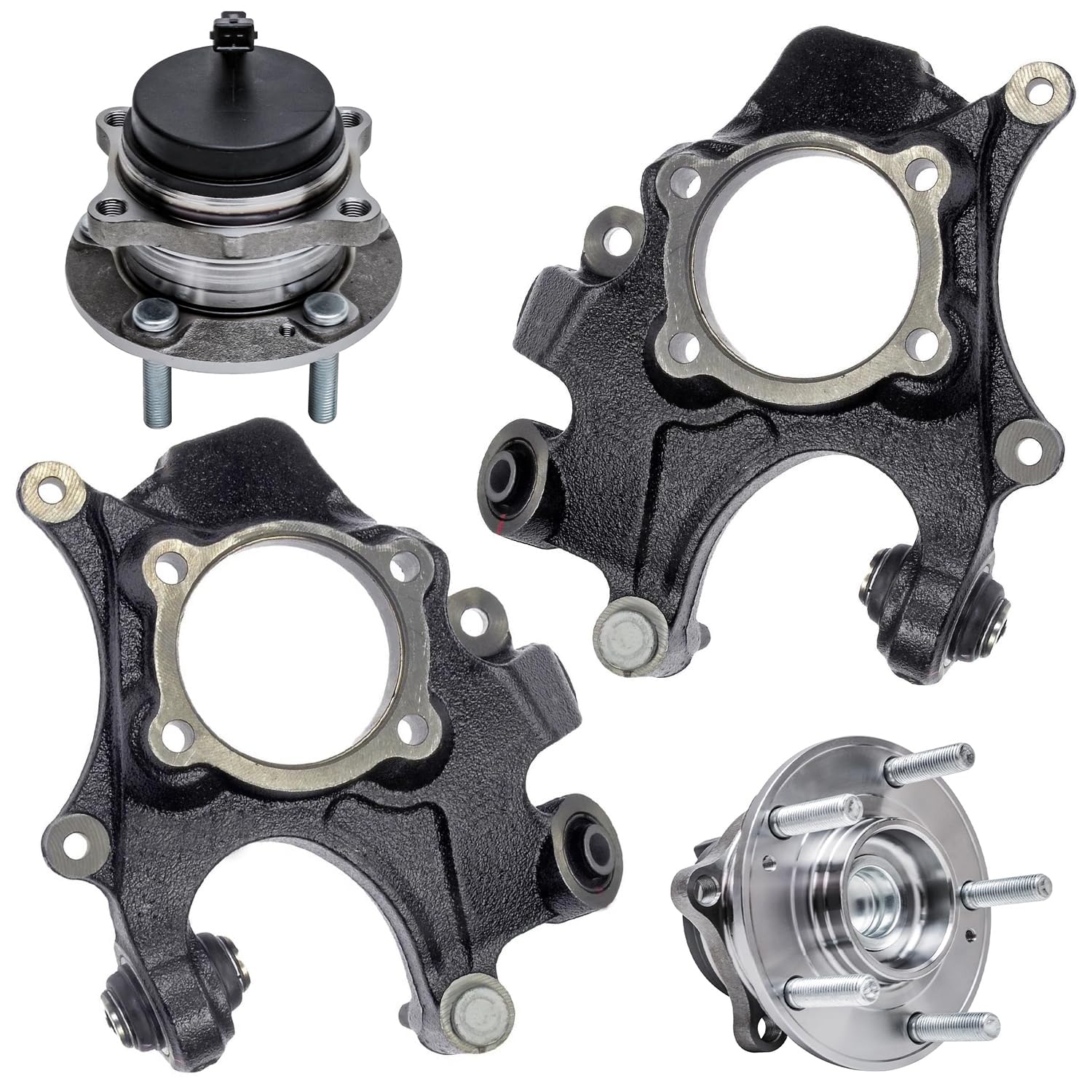 Detroit Axle - 4pc FWD Rear Knuckles Kit for 2007-2009 Hyundai Santa Fe