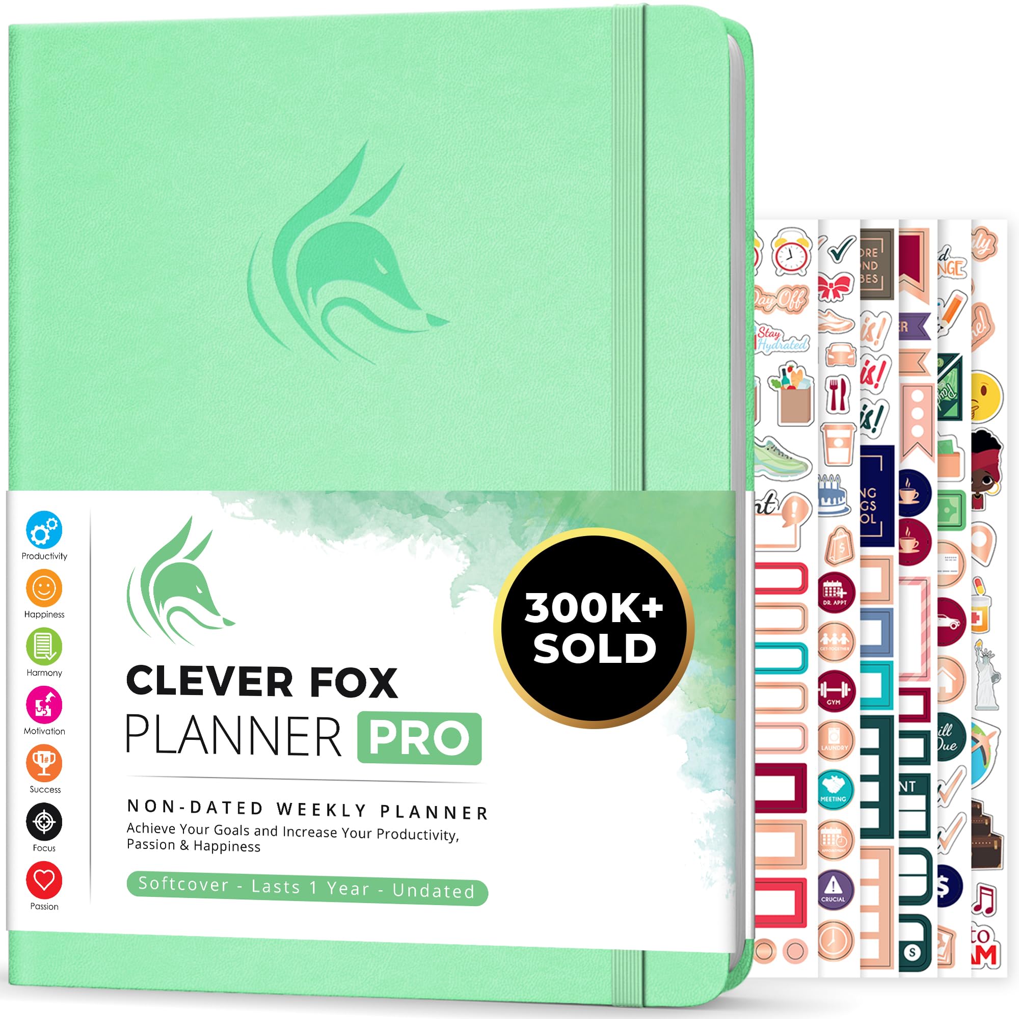 Clever Fox Journal D'auto-soins – Carnet De Réflexion Quotidienne – Planificateur De Santé Mentale Et De Développement Personnel, Journal De Méditation Et D'humeur, A5 (bleu Mystique