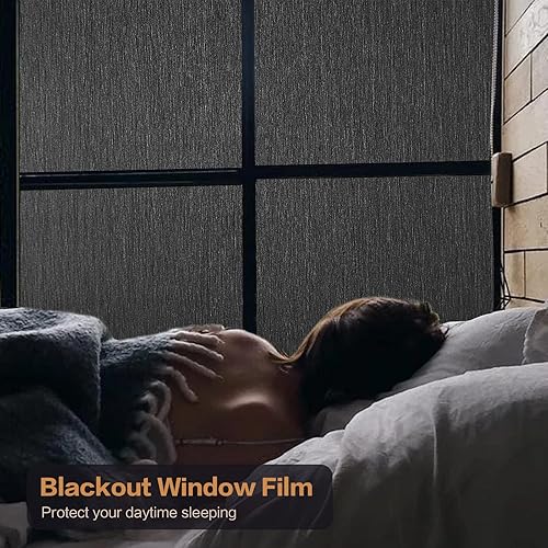 Miniatura 4 de Película opaca de privacidad para oscurecer la habitación, película de bloqueo de luz, adhesivo aislante para puerta de vidrio, papel 100% de